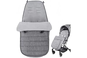 ZONSUSE Sacco Termico Passeggino Universale, Coprigambe Passeggino, Sacco Passeggino Invernale Staccabile con Cerniere, Lavabile, per Passeggini e Carrozzine con Imbracatura a 3 e 5 Punti