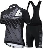 Tuta Ciclismo Invernale Uomo - Maglia A Manica Lunga + Salopette Imbottita Con Gel, Per MTB E Bici Da Corsa