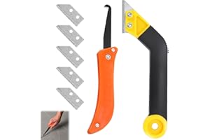 BOULESENM Grattoir Joint Carrelage, Lot de 7 Gratte Joint Carrelage Grattoir à Joints, Grattoir A Dejointer Carrelagé Costume, pour Carrelagé Cuisine,Salle de bain