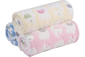 ESTATIONERYHOUSE Premium Quality Dog Blanket Fluffy Fleece Paws Bones Pet Blankets for Cat Puppy Washable Very Soft Warm Kitten Sleep Throw/Quilt Medium 104x76cm (Elephant Pink)