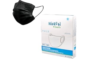 HIBRON 50 masques jetables noirs approuvés CWA 17553 : 2020 avec méthode de test BFE : > 99%, testés par EUROFINS en Espagne.