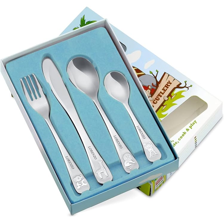 Set De Baptême Personnalisé – Coquillage Argenté + Couverts Enfant Gravés – Cadeau Naissance Ou Baptême