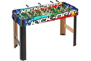 SPORT1 ONE THE SPORT MAKER Sport1 Calcetto indoor Kick-Off con gambe. Calcetto balilla da interno in MDF. Misure medie, 98x42x63cm. Bigliardino da casa con 8 aste passanti. Segnapunti e palline incluse. Multicolor. Idea regalo
