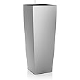 LECHUZA CUBICO Alto Premium 40 metallic silver 18238