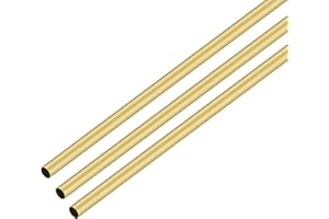 iMeistek Lot de 3 tubes en laiton, 300 mm de long, 4,5 mm de diamètre extérieur et 0,2 mm d'épaisseur de paroi, tubes ronds sans couture pour la maison, la décoration de jardinage, les loisirs