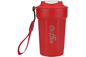 SITAYAKUMA Edelstahl Kubek Termiczny 316, 480 ml, Szczelny, z Pokrywką, Podróżny, Spersonalizowany, Termiczny Kubek do Kawy, Wody i Herbaty - Czerwony