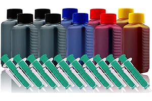 Cenado 1000ml Nachfülltinte Druckertinte Refillset für Canon-Druckerpatronen PG-560 PG-560XL CL-561 CL-561XL inkl. Zubehör