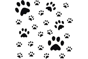 kleb-Drauf® | 25 Pfoten | Schwarz - matt | Wandtattoo Wandaufkleber Wandsticker Aufkleber Sticker | Wohnzimmer Schlafzimmer Kinderzimmer Küche Bad | Deko Wände Glas Fenster Tür Fliese