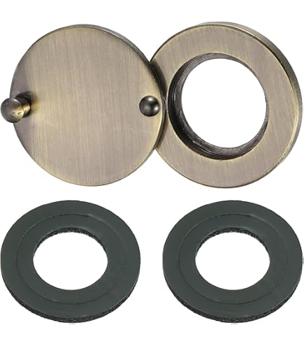 SPEEDWOX 2-Pack Peephole Cover – Solid Brass Privacy Protector With Self-Adhesive Installation, Rotating Design, Fits 5/8-Inch Door Viewers (No Tools Required)