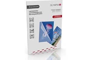 Olympia 9183 Lamineringsfolie 125 Mikro, Genomskinlig, A3, Paket med 25