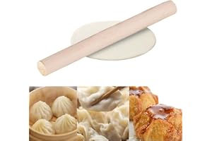 ANICY Drewniany wałek do ciasta, mały – akcesoria do pieczenia masy cukrowej, pizzy, ciastek, ciasta, 30 x 3,5 cm
