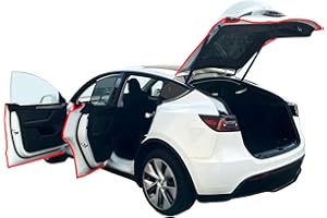 ‎TESVOLUTION Tesvolution® Dichtungsset Tesla Model Y 2022 + 2023 + 2024 - Türdichtungssatz Schallschutzgummi Dichtungsstreifen Windgeräusche als Zubehör Tuning