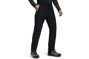 Libin Pantalones Trekking Hombre Impermeables Invierno Pantalon de Trabajo Termicos Montaña Senderismo Snowboard Esqui Nieve Golf Softshell Forro Polar