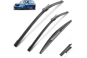 AUTOPIXL Kompatybilny z BMW serii 1 F20 F21 114i 116i 118i 120i 125i M135i M140i 116d 118d 125d 2011-2020 22 "+ 18" + 12 "przednie tylne pióra wycieraczek