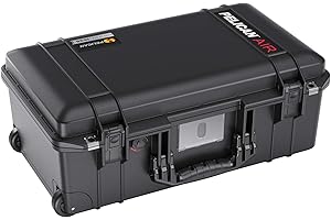 Pelican Air 1535 - Custodia con divisori Trekpack (edizione 2020 con chiusura a pulsante), colore: Nero