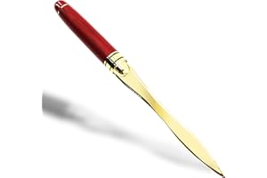 Zolunu Letter Opener, Lightweight Open Letter Knife Artistic Envelope Opener Humanized Grip for Home Office School - 1 Pack (Redwood)