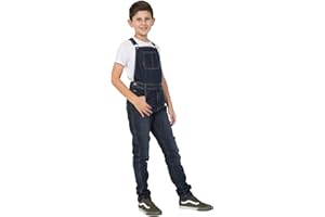 Wash Clothing Company Salopette Ragazzo - Darkwash - età 4-14 Overalls di Jean Slim Fit KID047DARK-6 Years