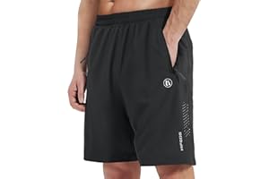 HIFEOS Shorts Herren Sporthose Herren Kurz Schnelltrockende Kurze Hosen Herren Laufhose Herren Kurz mit Reißverschlusstasche Trainingshose Jogginghose Herren Kurz