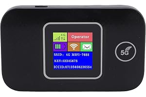 Bewinner 4G 5G LTE Mobile WiFi Hotspot, Portable Wireless Travel Router with SIM Card Slot and 3000mAh Battery, Connects Up to 12 Devices for High Speed Internet