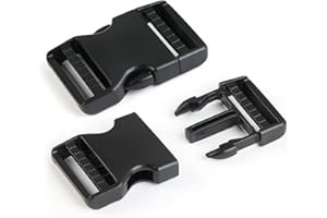 Sangcca Fibbie a Scatto Doppie, 2Pcs Fibbie a Rilascio Laterale 38mm, Fibbie in Plastica per Zaino, Borse, Accessori, Fibbia a Clip per Zaino, Fibbia Cintura, Fibbia a Scatto, Fibbia Zaino