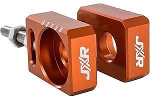 JXRACING JXR Axle Chain Adjuster Tensioner Blocks for Surron Light Bee Talaria Sting + R (Orange)
