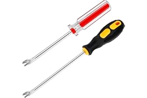 Fanshiontide Nagelzieher, 2 Stück, 3 mm, U-Spitze, Schraubendreher, Klammerentferner, Werkzeug, Heftklammerheber, Nagelnieten-Heber, Abzieher, Polster-Nagelentferner, Werkzeug für Möbel