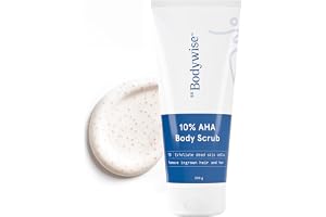 Be Bodywise 10% Lactic AHA Exfoliating Body Scrub (200g) | For Tan Removal & Soft-Smooth Skin | For Women | De-Tan Bathing Scrub with Centella Water & Aloe Vera