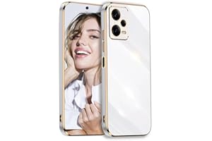 POUHYE Funda para Xiaomi Redmi Note 12 Pro Plus 5G / Note 12 Pro+ 5G Carcasa Silicona, Protección Cámara Ultra Fina Galvanizado Suave TPU Bumper Resistente Antigolpes Móvil Case Blanco