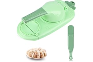 RUNEAY Machine à raviolis 2 en 1, presse-pâte manuelle, machine à boulettes, moule à raviolies, appareil à pâte, emballage de peau, moule à boulettes, moule à boulettes