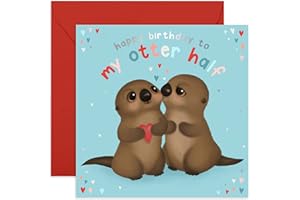 Central 23 - Biglietto di compleanno per marito, con scritta "Happy Birthday To My Lontra Half" (lingua italiana non garantita)