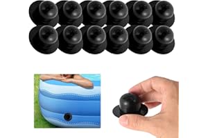 Aohcae 12pcs Pool Plug Stopper, Swimming Pool Plug Pump Replacement Parts for Above Ground Pools Filter Pump Strainer Hole Plug Compatible with Intex &Bestway, Black Pool Wall Plugs