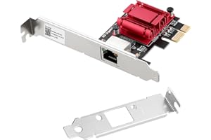 ULANSEN 5Gbps PCIe Netzwerkadapter, RTL8126 Chip Multi-Gigabit Ethernet Karte (5G/2.5G/1G/100Mbps) PCIe 3.1 X1, RJ45 LAN Controller mit PXE Boot, Low Profile Halterung für Windows/Linux
