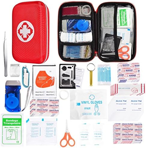 Compact First Aid Kit - Survival Tools Mini Box - Waterproof Outdoor Medical Emergency Bag Lightweight for Emergencies at Home Car Camping Workplace Hiking Hunting Traveling Adventures