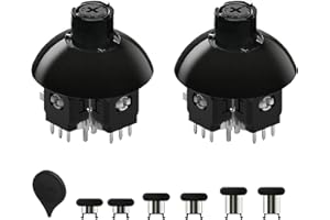 AKNES GuliKit TMR Electromagnetic Joysticks for DualSense PS5 / DualSense Edge (PS5 Edge) Controller, 720° Adjustable Tension Stick Replacement,with 3 Pairs Height Thumbstick Caps - Soldering Required