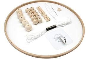 COJJ Weryffe DIY Wooden Mobile Frame Kit - Natural Wood Mobile Hanger with Wind Chimes & Bells - Room Decor Gift for Children (41Pcs)