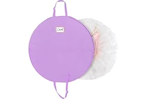 Univivi Tutu Dress Garment Bag, 30 Inch Dance Clothes Bag for Hanging Clothes, Girls Cheer Uniform Bag with Inner Buckle Strap and Handle Strap - Purple