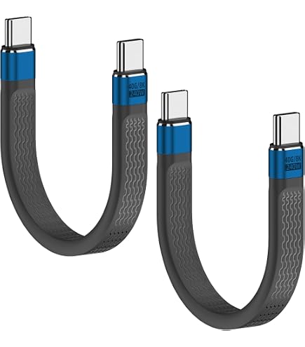 3 Cavi USB-C A USB-C Corti 0,2m – Ricarica Rapida PD 60W E Trasferimento Dati 480Mbps – Nylon Intrecciato Per IPhone 15, IPad, Galaxy S24, Power Bank - 2