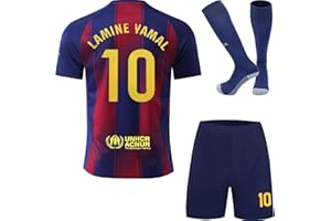 GENERIC Football Strip Kids Adult 2025/2026#10 Soccer Jersey Kits for Boys Girls Gifts Junior Full Football Set