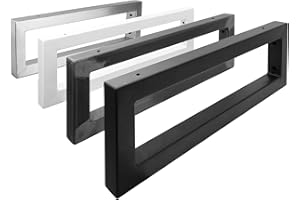 Natural Goods Berlin 2X Escuadras para Estanterías Rectangular | Soporte para Estante de Pared y Lavabo | Montaje en Pared Sencillo | Soporte de Estante de Metal en Negro | Toalleros de Baño | 500mm