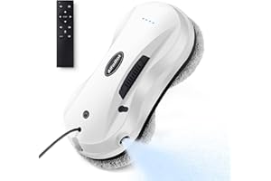 AlfaBot X7 Robot Lavavetri, Robot elettrico per Pulizia di Finestra con Telecomando, Lavavetri Finestre con Serbatoio dell'Acqua per Lava tutte le Superficie Lisce, Spruzzo Automatico