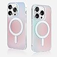 ALLNEWELOOK Coloful Matte Phone Case [Compatible with Magsafe], Compatible with iPhone 15 Pro Case Laser Glitter Bling, High-Grade TPU and Hard PC Shockproof (Iridescent Magsafe For 15 Pro)