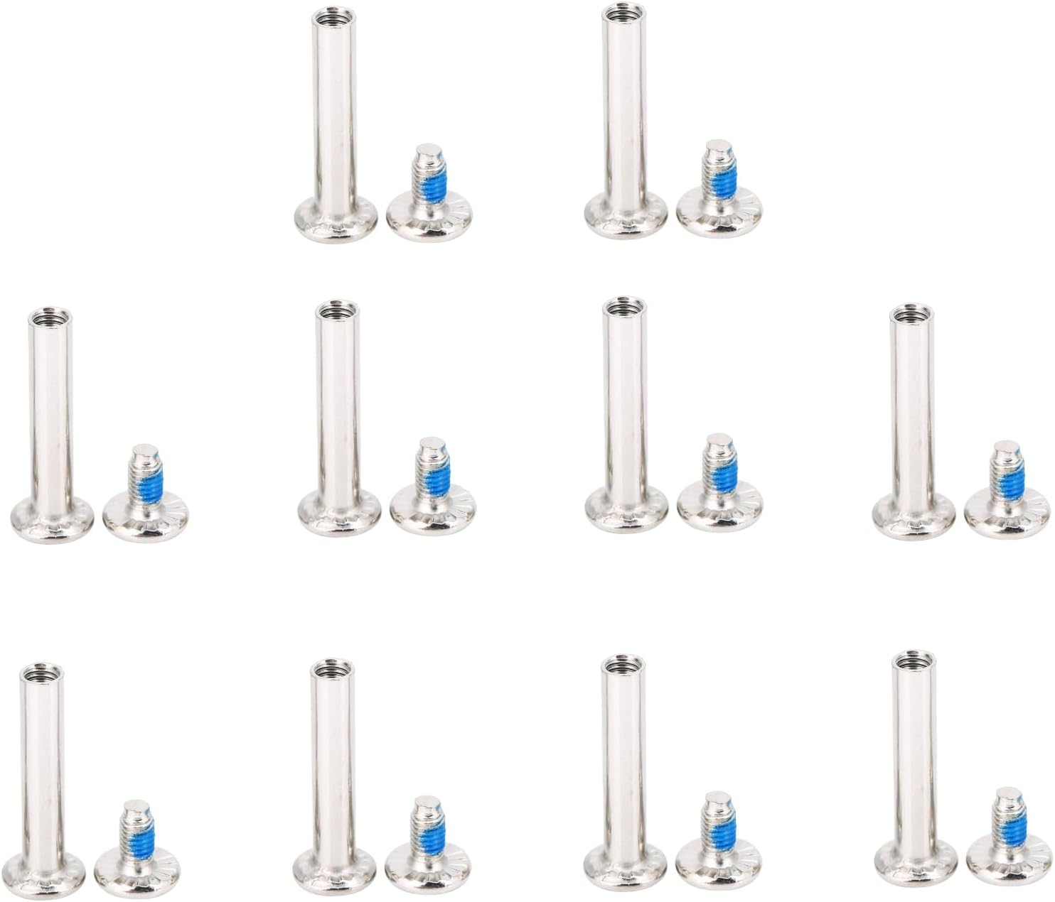 10 tornillos de repuesto para patines, tornillos de hardware para ejes de ruedas, kit de reparación de cambios de 31 mm y 36 mm (Longitud interior 31mm)