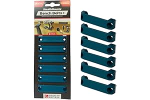 StealthMounts Bench Belt Plus - Porte-outils universel | Ensemble de clips porte-outils | Support parfait pour outils électriques, rubans à mesurer et clips de ceinture (lot de 6) Bleu