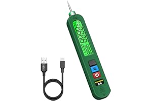 MAXRIENY Penna Tester di Tensione Ricaricabile AC 12-300V Grande Schermo Tester di Perdite Elettriche Unipolare con Allarme Sonoro e Rilevatore Di Fase Filo Sotto Tensione con Torcia Elettrica