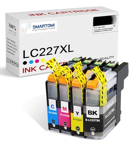 4 Cartouches D'encre Compatibles Brother LC227XL/LC225XL - Noir, Cyan, Magenta, Jaune - Pour MFC-J4420DW Etc.