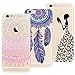 Produktbild Yokata [3 Packs] iPhone 6 / iPhone 6s Hülle Transparent Weiche Silikon Handytasche Handyhülle Schutzhülle TPU Handy Tasche Schale Etui Weich Silicone Bumper Ultra Dünn Slim Durchsichtig Premium Kratzfest Kreative Motiv Muster Clear Backcover Schutz für iPhone 6 / iPhone 6s (4,7 Zoll) Case Cover - Mandala + Feder + Mädchen und Schmetterling