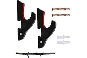 KIKI FANCY Sword Wall Mount, 2Pcs Lightsaber Wall M ount Sword Holder Hook Wall Mount Samurai Sword Hanger Display Holder Adjustable for Katana Wakizashi Tanto Genji Sword Weapon Rack(1 Tier Padded)