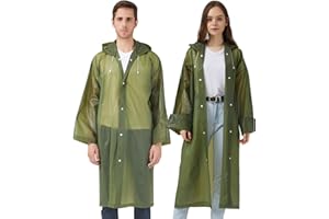 UPSEN Rain Ponchos for Adults, Reusable Raincoats for Women Men, 2 Pack Emergency Rain Jacket with Hood for Disney Outdoor