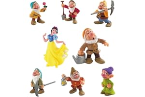 Bullyland Biancaneve e I Sette Nani, senza PVC, Gioco Immaginativo, Collezionabile, Multicolore, Dipinta a Mano, Walt Disney, Cake Design