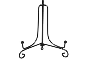 YOSOO HEALTH GEAR 1 szt. 4 "- 12" czarne stojaki na talerze do wyświetlania na miski, stojak na talerze, sztaluga do przechowywania zdjęć na talerze, ramki na zdjęcia, książki, karty(6 Inch)